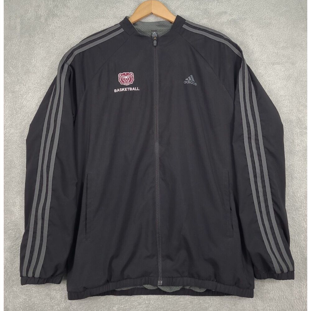 Missouri State Bears Adidas Pimegreen Jacket Mens Sz Med Black Basketball